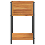 vidaXL Pflanzkübel mit Ablage 45x45x80 cm Massivholz Akazie und Stahl