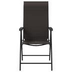 vidaXL Gartenstühle 4 Stk. Klappbar Schwarz Kaffeebraun Poly Rattan