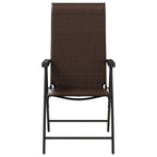vidaXL Gartenstühle 8 Stk. Klappbar Braun Poly Rattan