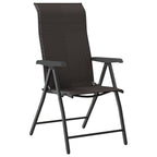 vidaXL Gartenstühle 8 Stk. Klappbar Schwarz Kaffeebraun Poly Rattan