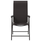 vidaXL Gartenstühle 8 Stk. Klappbar Schwarz Kaffeebraun Poly Rattan