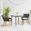 vidaXL Garten Essgruppe mit Kissen 3 pcs Schwarz Poly-Rattan