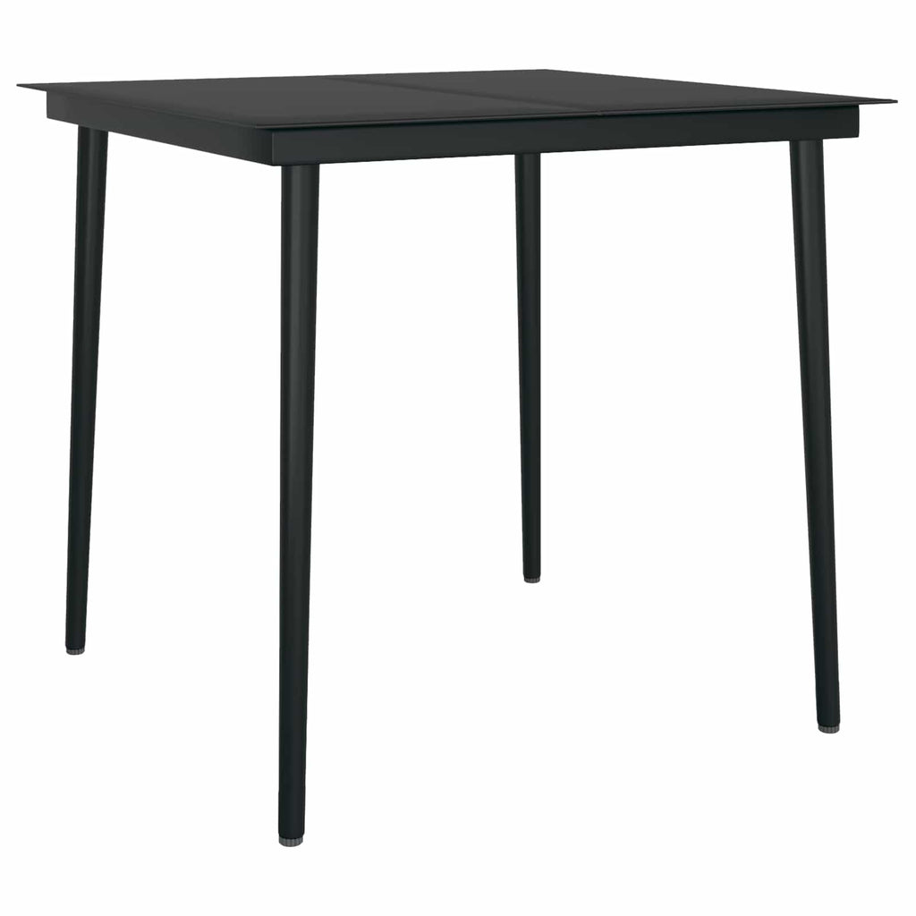 vidaXL Garten Essgruppe mit Kissen 5 pcs Schwarz Poly-Rattan