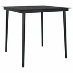 vidaXL Garten Essgruppe mit Kissen 5 pcs Schwarz Poly-Rattan