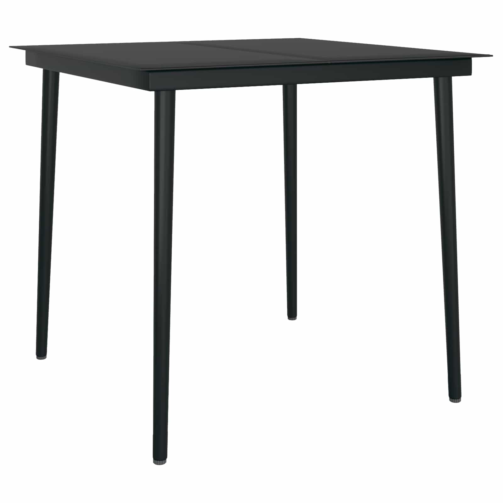 vidaXL Garten Essgruppe mit Kissen 5 pcs Schwarz Poly-Rattan