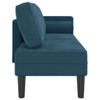vidaXL Chaiselongue mit Kissen Blau Samt