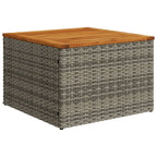 vidaXL 2-tlg. Garten-Sofagarnitur mit Kissen Grau Poly Rattan Akazie