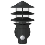 vidaXL Außenwandleuchten mit Bewegungsmelder 2 Stk. Schwarz Edelstahl