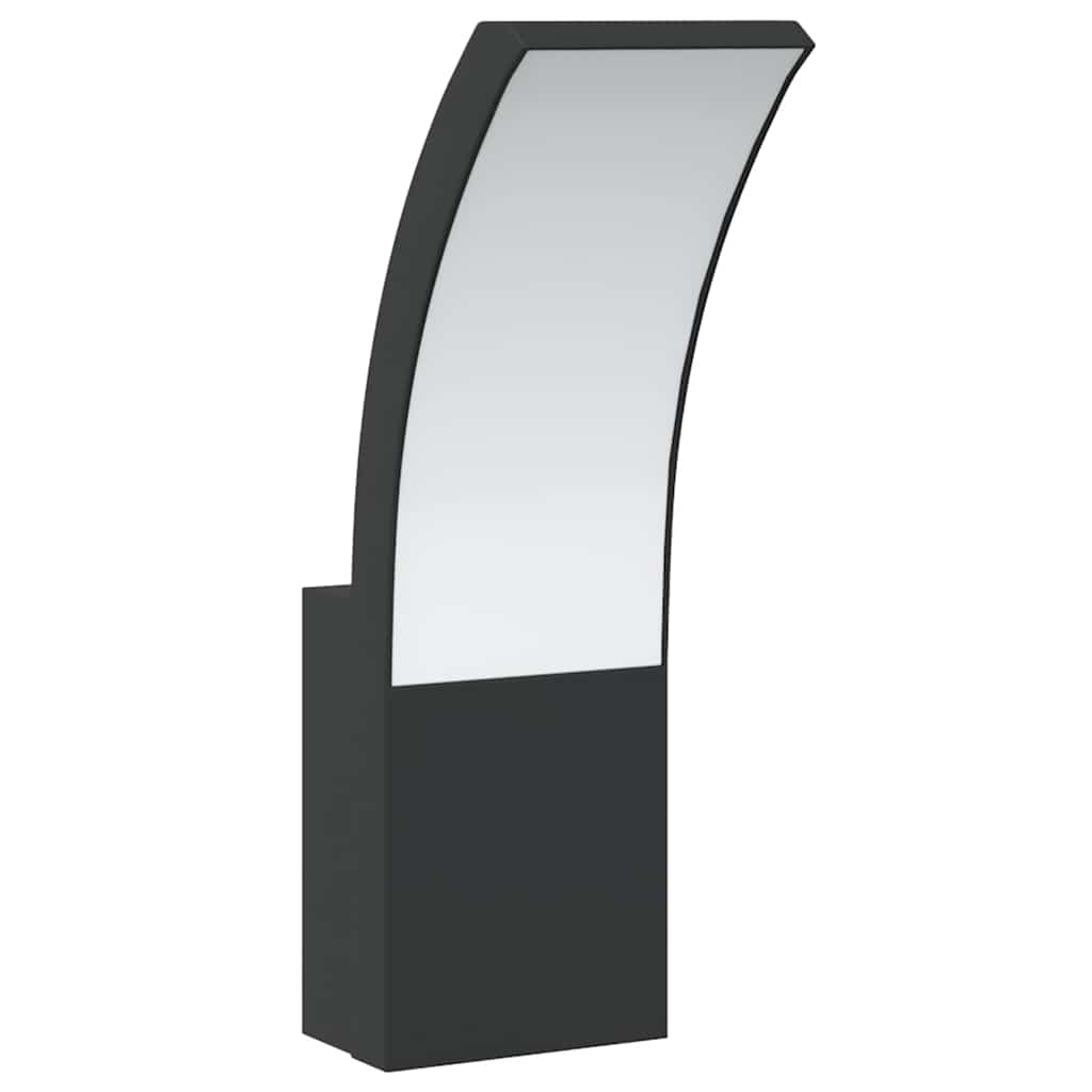 vidaXL LED-Außenwandleuchten 2 Stk. Schwarz Aluminiumdruckguss