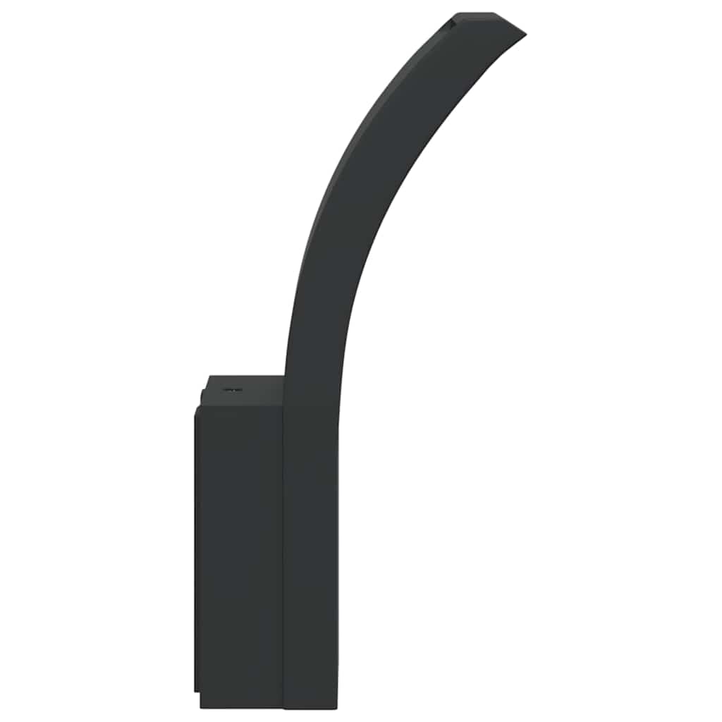 vidaXL LED-Außenwandleuchten 2 Stk. Schwarz Aluminiumdruckguss