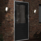 vidaXL LED-Außenwandleuchten mit Sensor 2 Stk. Schwarz Aludruckguss