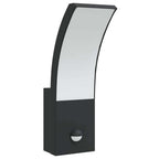vidaXL LED-Außenwandleuchten mit Sensor 2 Stk. Schwarz Aludruckguss