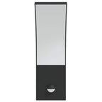 vidaXL LED-Außenwandleuchten mit Sensor 2 Stk. Schwarz Aludruckguss