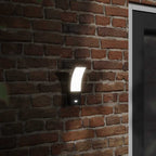 vidaXL LED-Außenwandleuchten mit Sensor 2 Stk. Schwarz Aludruckguss