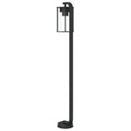 vidaXL Wegeleuchte Schwarz 100 cm Edelstahl