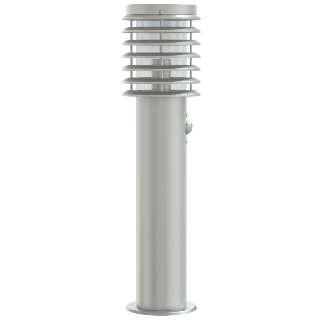 vidaXL Wegeleuchten mit Bewegungsmelder 3 Stk. Silbern 60 cm Edelstahl