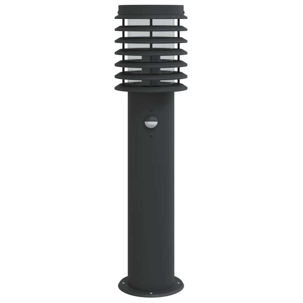 vidaXL Wegeleuchte mit Bewegungsmelder Schwarz 60 cm Edelstahl