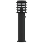 vidaXL Wegeleuchten mit Bewegungsmelder 3 Stk. Schwarz 60 cm Edelstahl