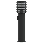 vidaXL Wegeleuchten mit Steckdose 3 Stk. Schwarz 60 cm Edelstahl