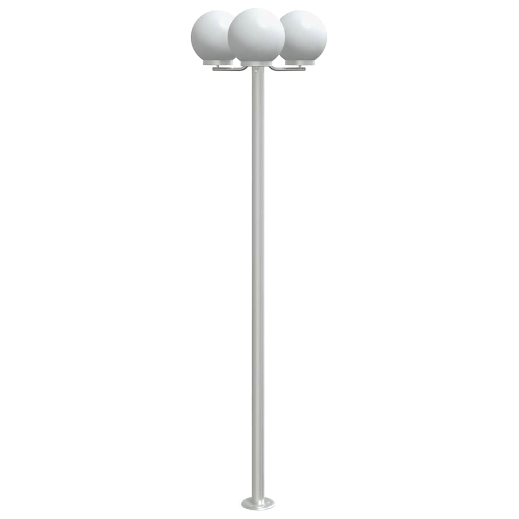 vidaXL Wegeleuchten 2 Stk. Silbern 215 cm Edelstahl