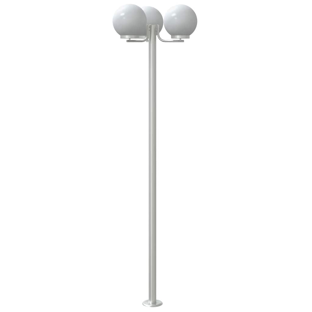 vidaXL Wegeleuchten 2 Stk. Silbern 215 cm Edelstahl