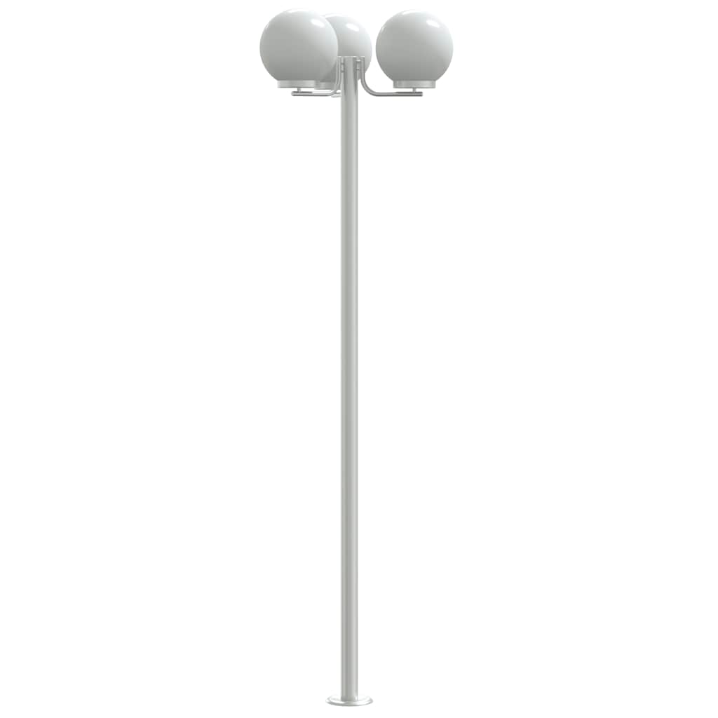 vidaXL Wegeleuchten 2 Stk. Silbern 215 cm Edelstahl