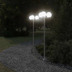 vidaXL Wegeleuchten 2 Stk. Silbern 215 cm Edelstahl