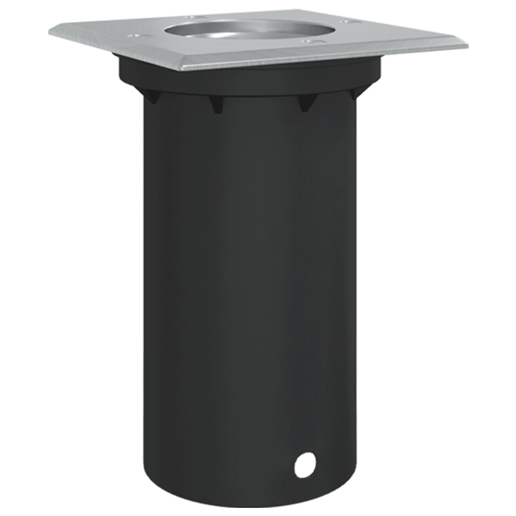 vidaXL Bodeneinbauleuchte Quadratisch Schwarz 10,5x10,5cm Aludruckguss