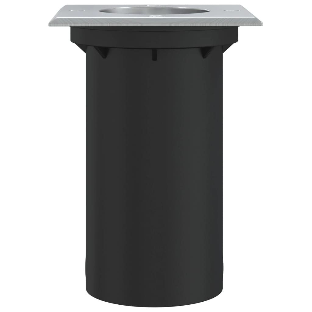 vidaXL Bodeneinbauleuchte Quadratisch Schwarz 10,5x10,5cm Aludruckguss