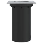 vidaXL Bodeneinbauleuchte Quadratisch Schwarz 10,5x10,5cm Aludruckguss