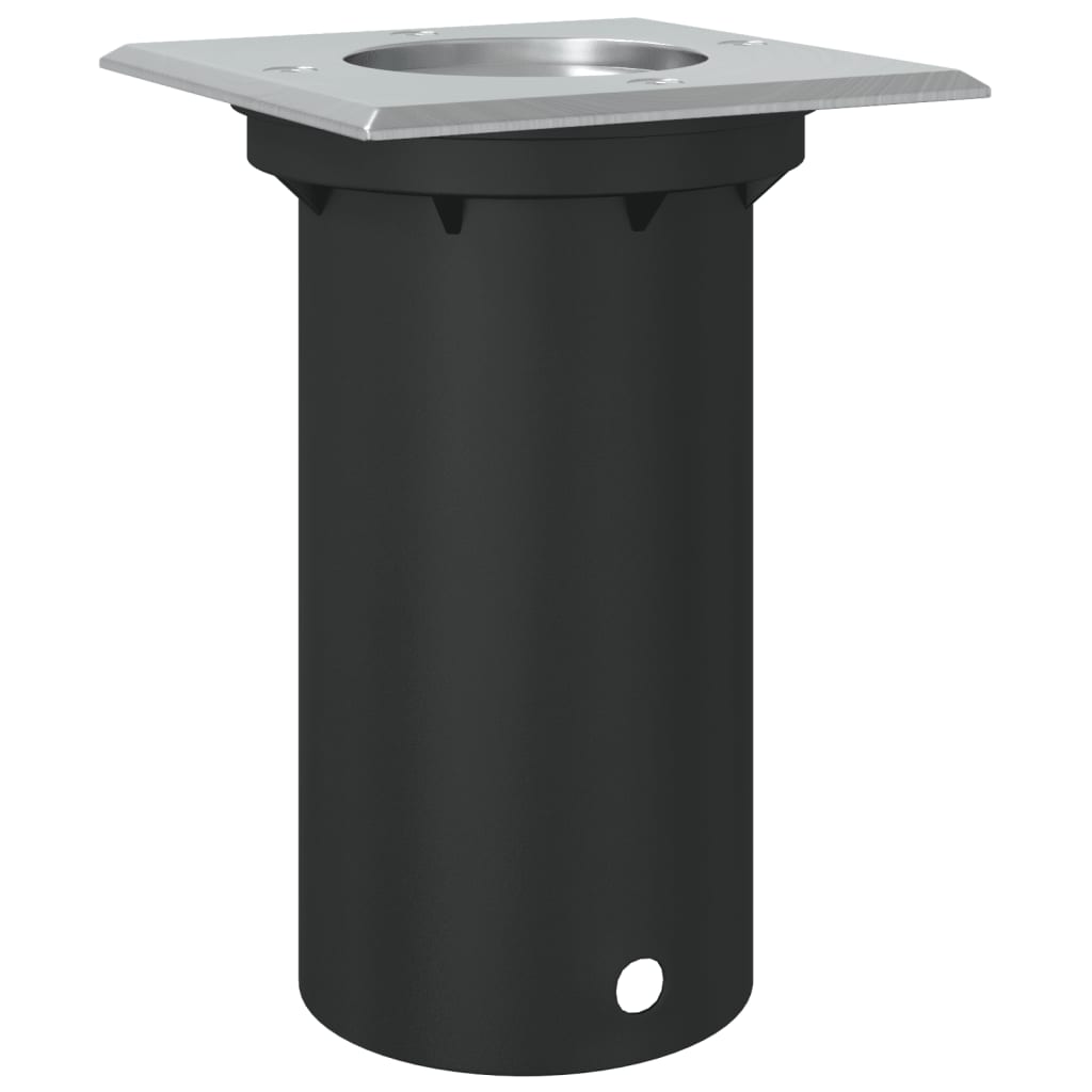 vidaXL Bodeneinbauleuchte Quadratisch Schwarz 10,5x10,5cm Aludruckguss