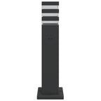 vidaXL Wegeleuchte mit Steckdose Schwarz 50 cm Aluminium