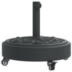 vidaXL Sonnenschirmständer mit Rollen für Ø38/48 mm Mast 27 kg Rund