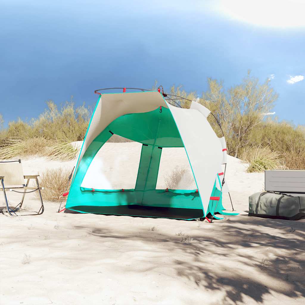 vidaXL Strandzelt 2 Personen Seegrün Quick Release Wasserdicht