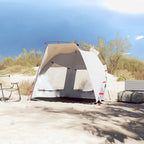 vidaXL Strandzelt 2 Personen Grau Quick Release Wasserdicht