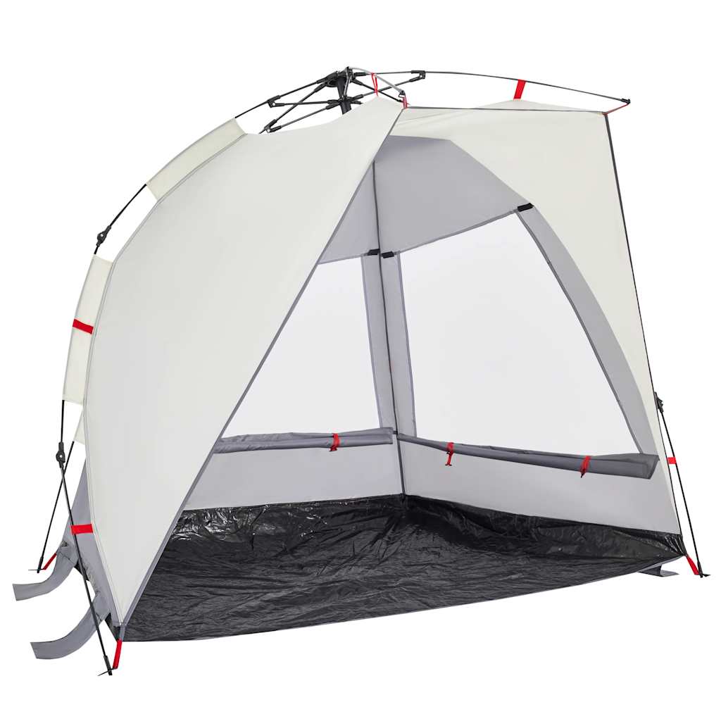 vidaXL Strandzelt 2 Personen Grau Quick Release Wasserdicht
