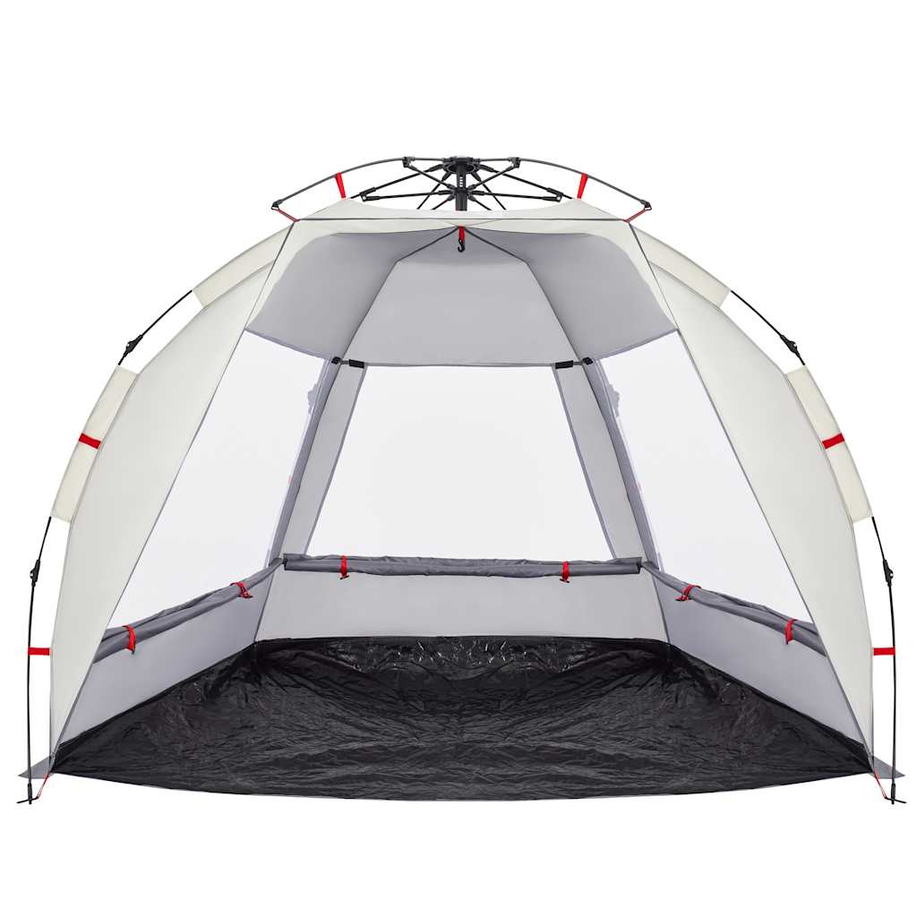 vidaXL Strandzelt 2 Personen Grau Quick Release Wasserdicht