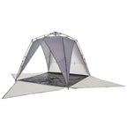 vidaXL Strandzelt 4 Personen Grau Quick Release Wasserdicht