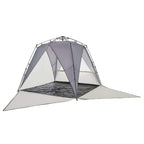 vidaXL Strandzelt 4 Personen Grau Quick Release Wasserdicht