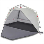 vidaXL Strandzelt 3 Personen Grau Quick Release Wasserdicht