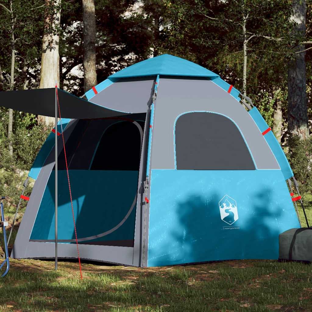 vidaXL Campingzelt 4 Personen Grün Quick Release