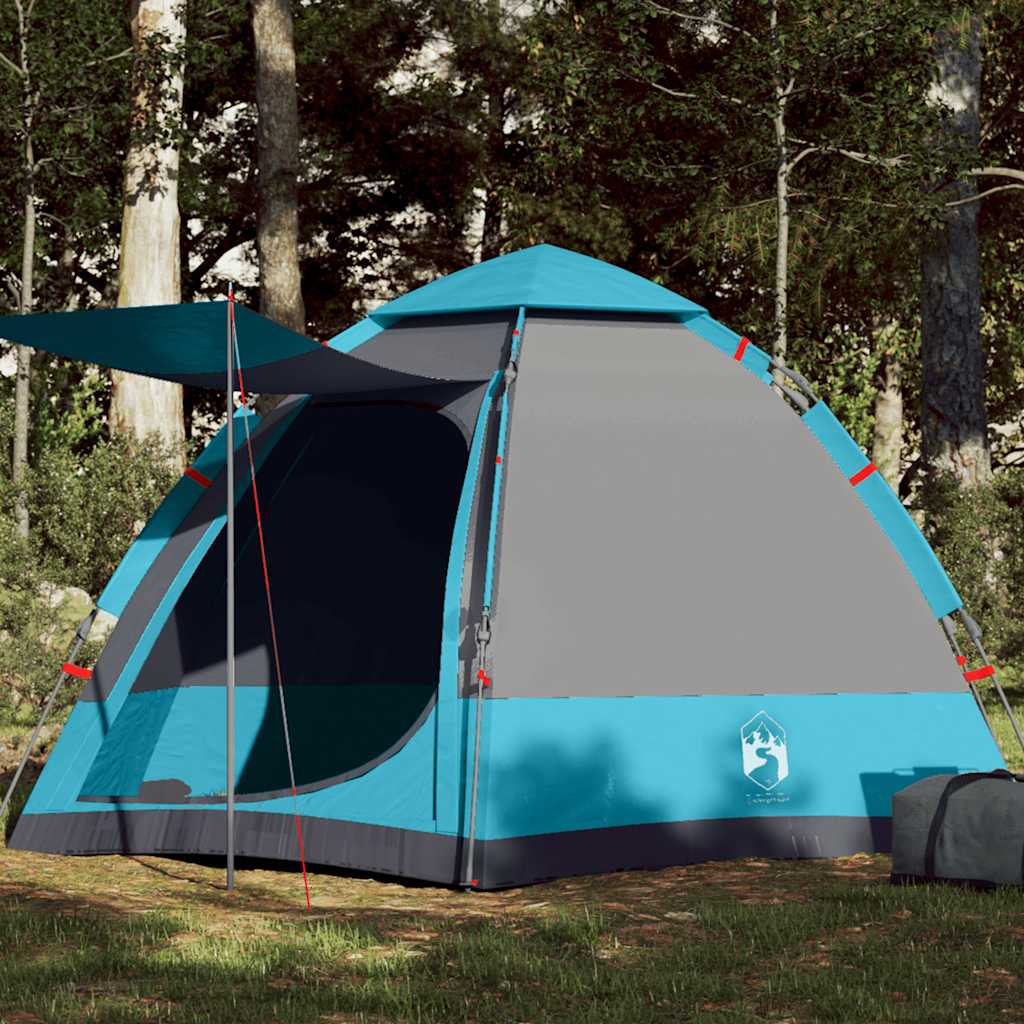 vidaXL Campingzelt 4 Personen Grün Quick Release