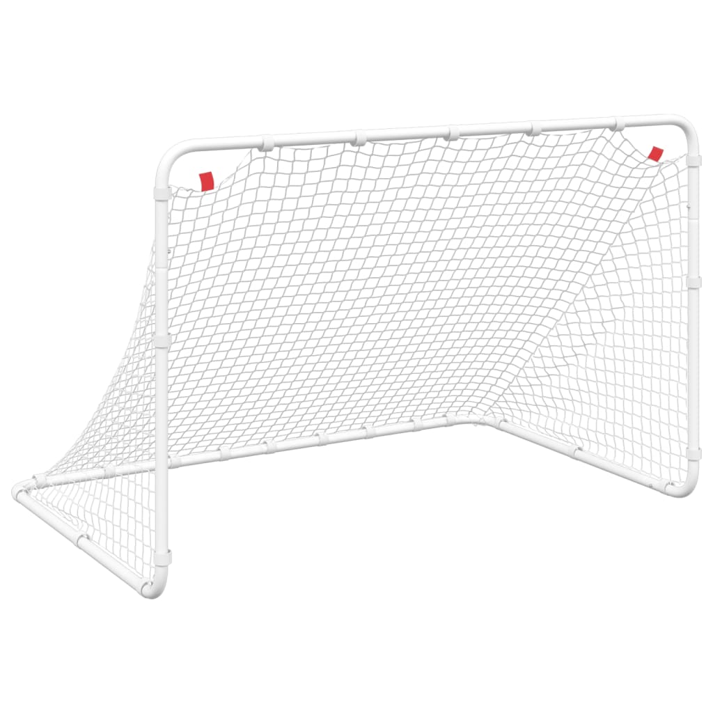 vidaXL Fußballtor Weiß 122 x 81 x 81 cm Stahl