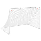 vidaXL Fußballtor Weiß 122 x 81 x 81 cm Stahl