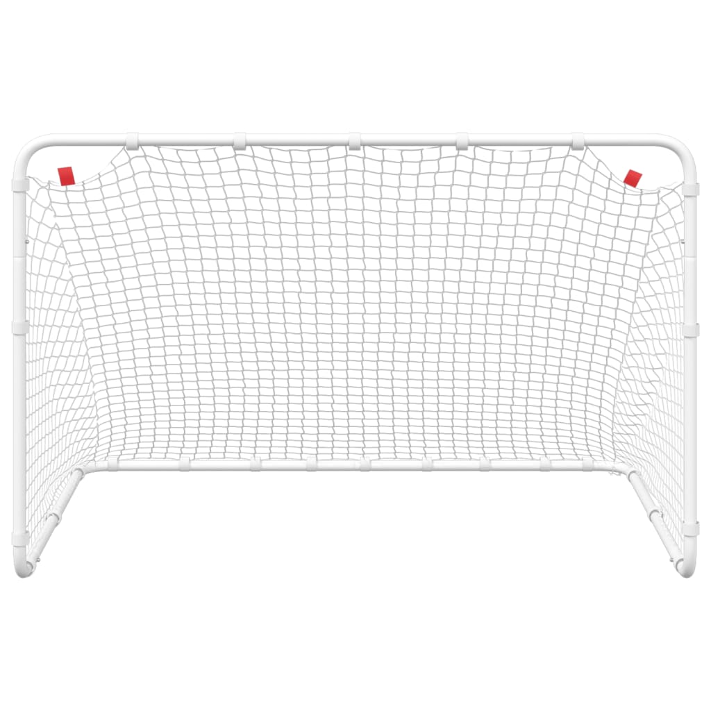 vidaXL Fußballtor Weiß 122 x 81 x 81 cm Stahl