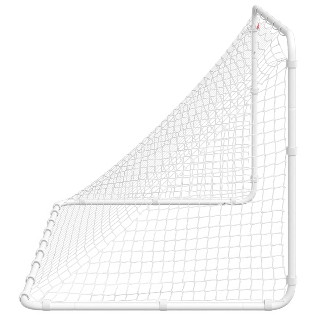 vidaXL Fußballtor Weiß 122 x 81 x 81 cm Stahl