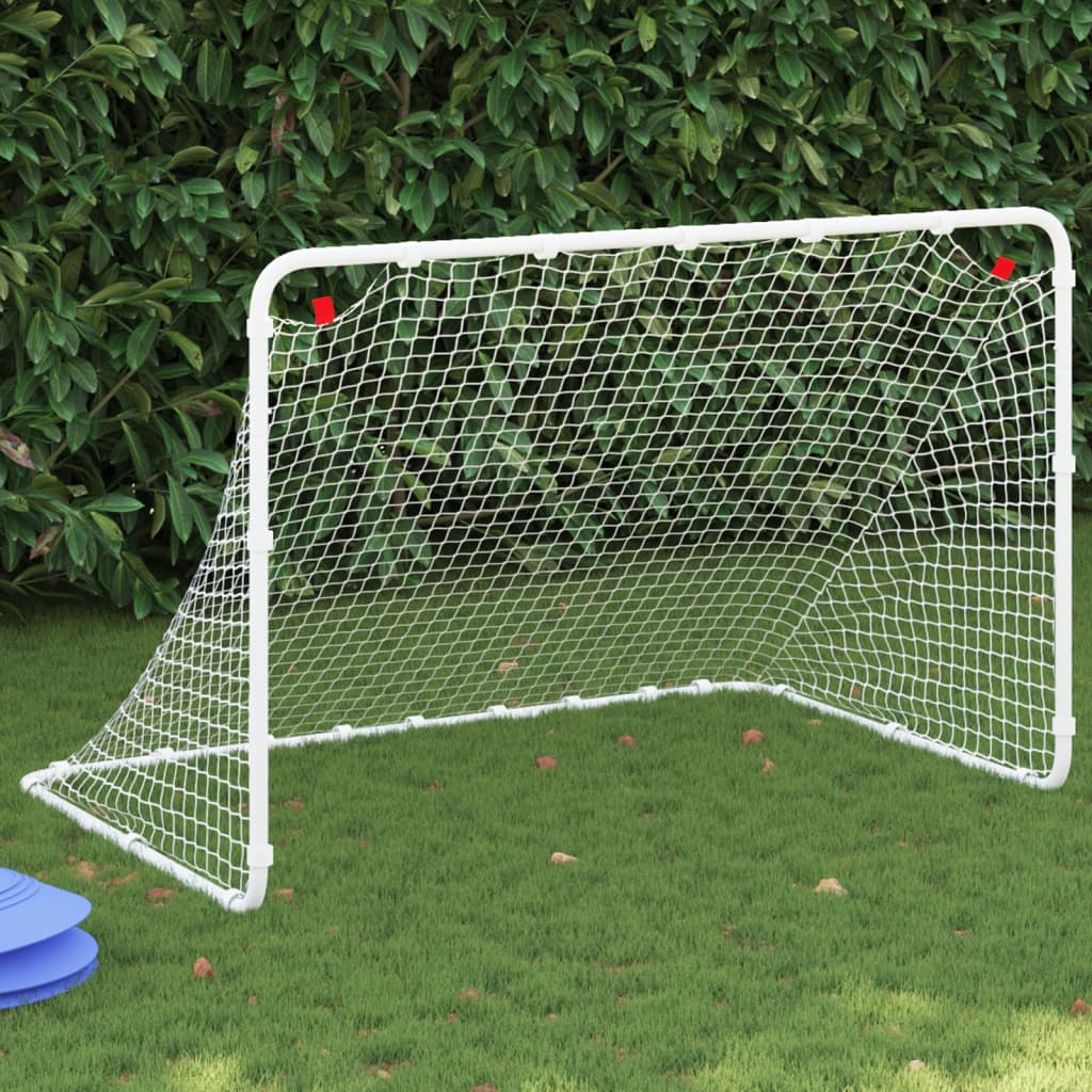 vidaXL Fußballtor Weiß 122 x 81 x 81 cm Stahl