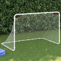 vidaXL Fußballtor Weiß 122 x 81 x 81 cm Stahl