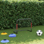 vidaXL Fußballtor mit Netz Rot und Schwarz 90x48x71 cm Stahl
