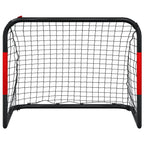 vidaXL Fußballtor mit Netz Rot und Schwarz 90x48x71 cm Stahl